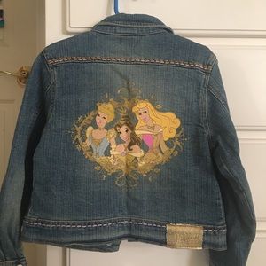 Disney Princess denim glitter jacket small 5/6